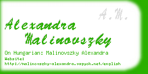 alexandra malinovszky business card